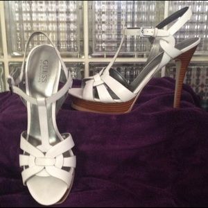 White Guess sandals